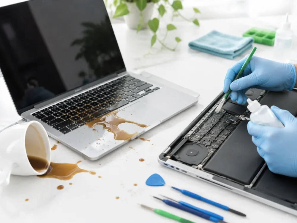 Oprava po utopení Apple MacBook